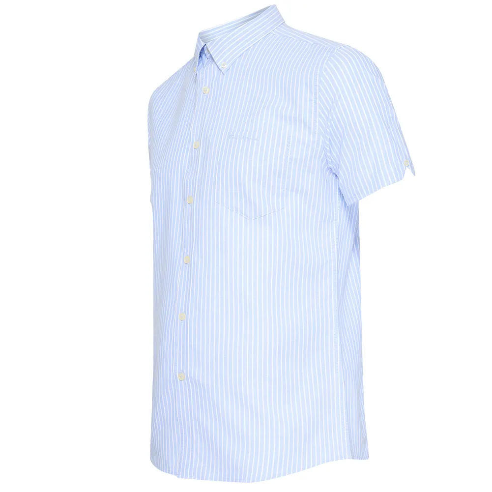 BEN SHERMAN Casual Herren Kurzarm Hemd 1012799-BLUE