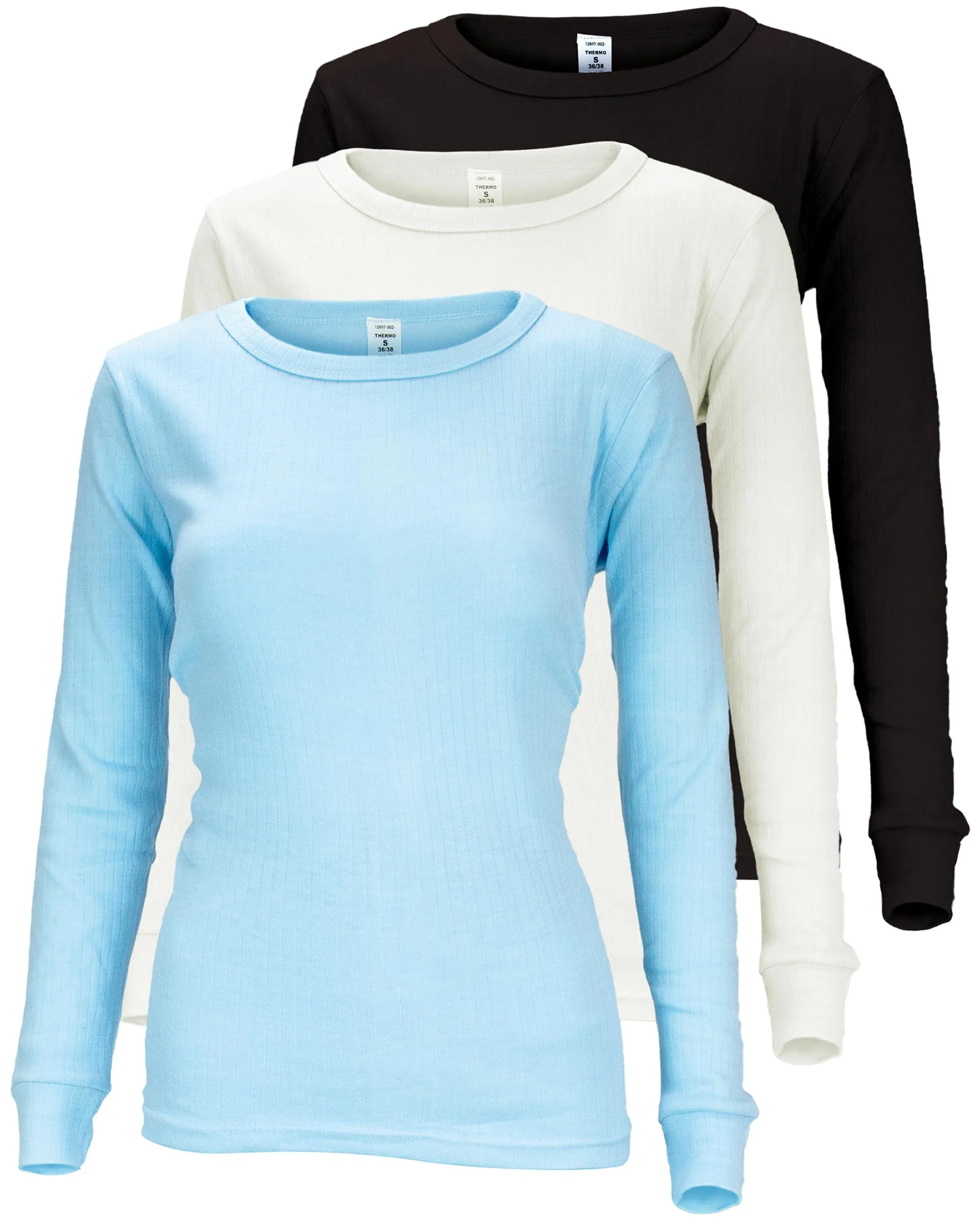 Black Snake 3 Pack Thermo Hemd Cozy Funktionsshirt Damen Creme Hellblau Schwarz im Online Shop von kaufen
