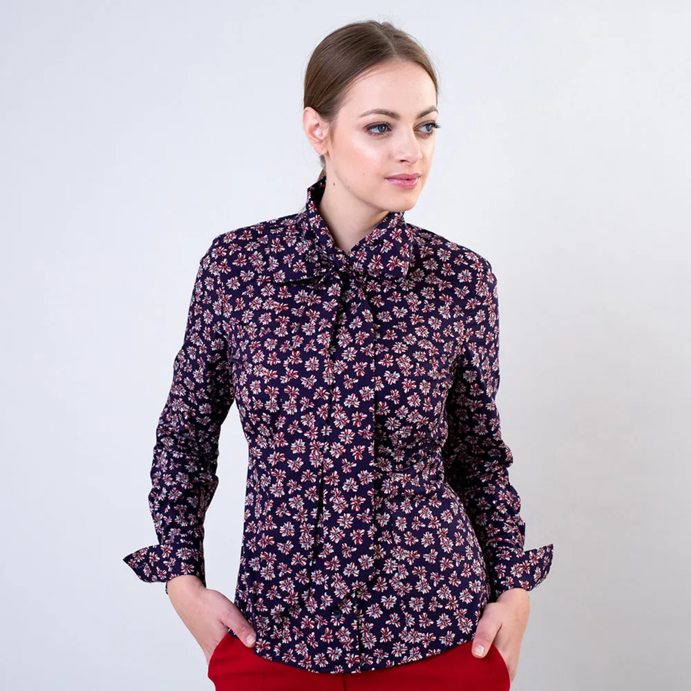 Damen Hemd mit Blumenmuster 10341