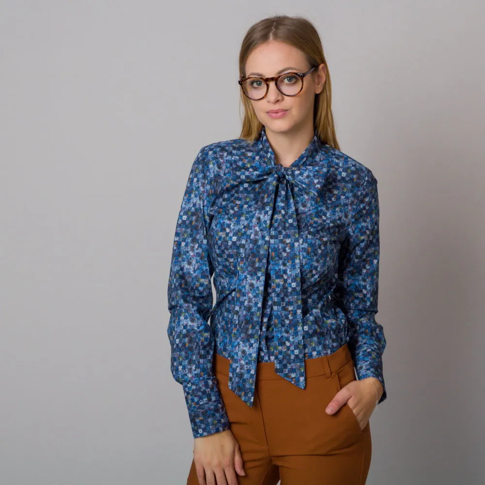 Damen Hemd mit feinem Muster 10345