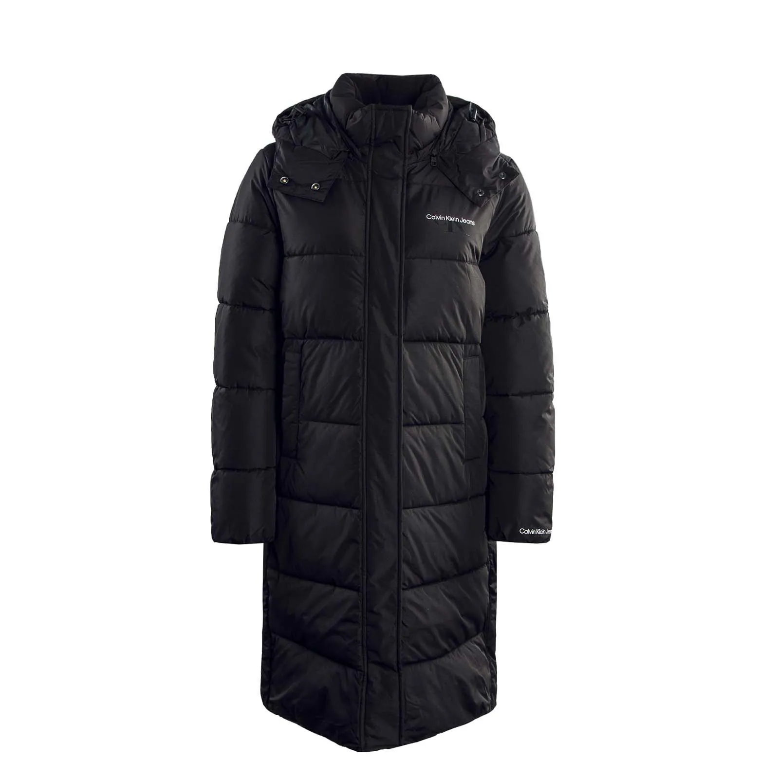 Damen Mantel - Monologo Non Down Long Puffer - Black