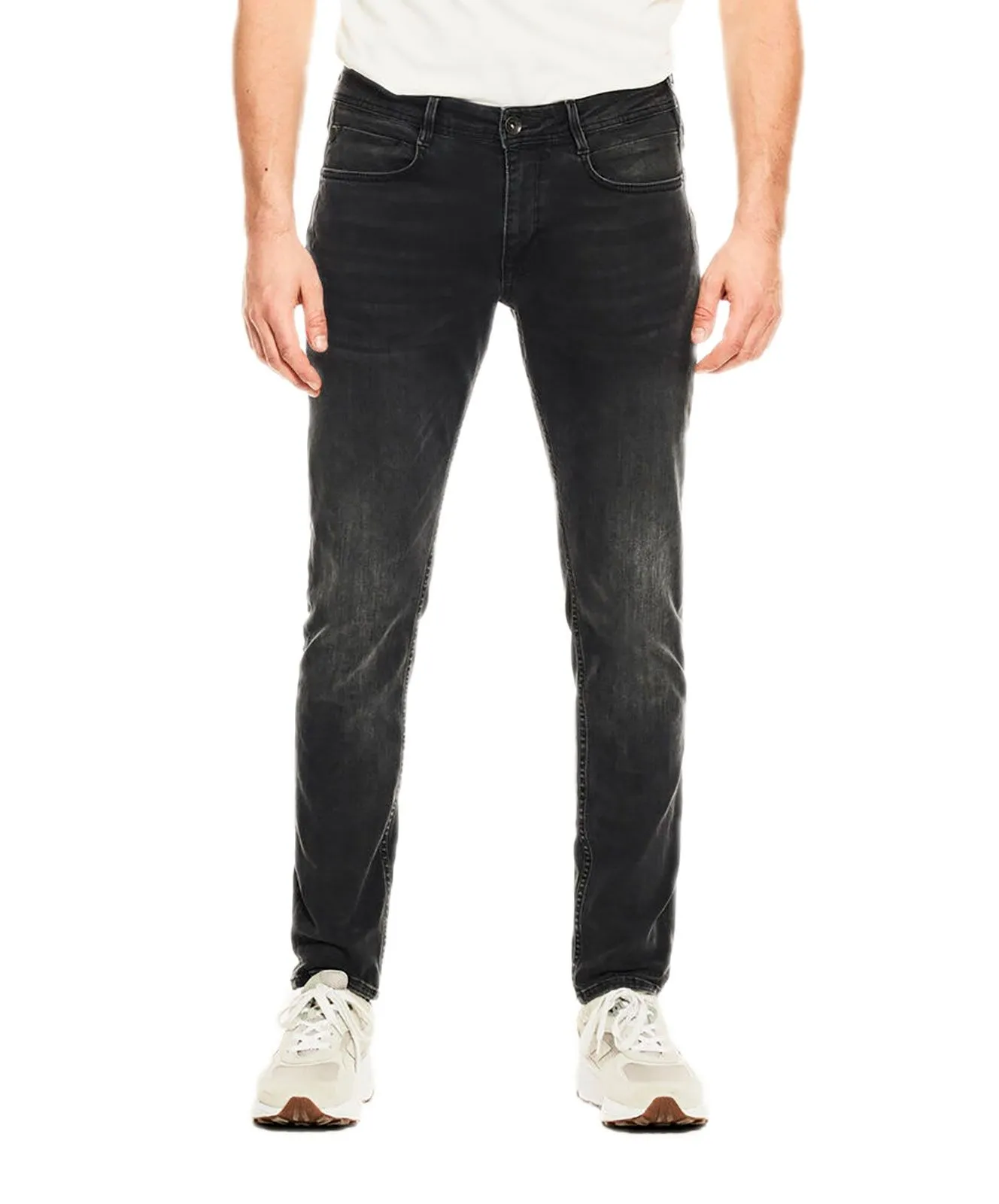 Garcia Herren Jeans Tapered Rocko in dunklem Used Grey