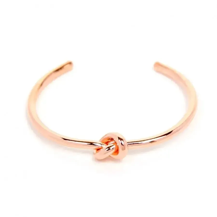 Knoten Armreif Rosegold Finish