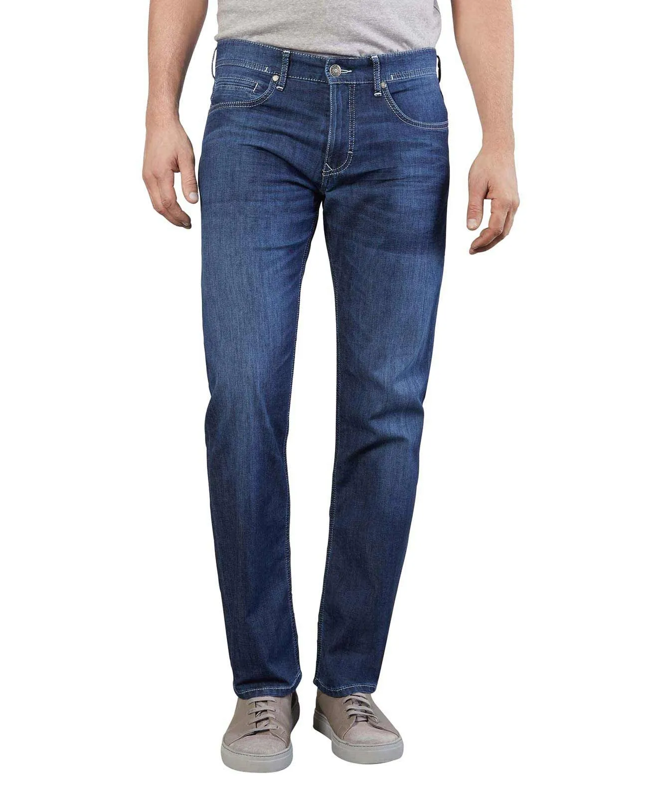 Mac Herren Jeans Arne Light Stretch in blauem Deep Blue