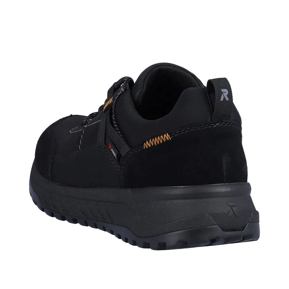 Rieker Evolution Herren Sneaker Rauleder TEX- Membran Wechselfußbett Komfortweite schwarz S23 U0100-00