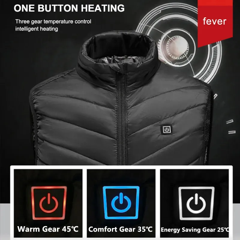 X-TIGER 9/2 Plätze beheizte Jacke Herren Damen USB elektrisch thermisc